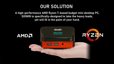 5825u World's Smallest AMD Ryzen 7 mini PC - 32GB DDR4 + 1TB PCIE4 - SIXWIN CometX-Max - Herk Computing