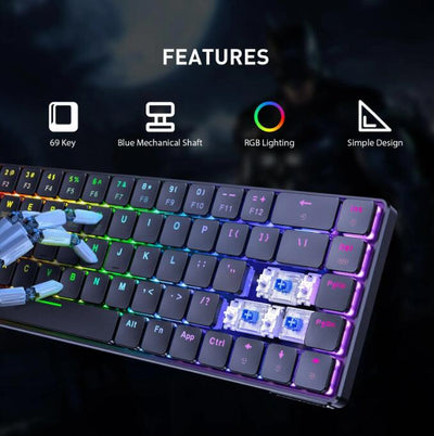 69 Key RGB Bluetooth Keyboard - herk