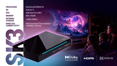 UGOOS SK3 8K RockChip RK3588S2-DV Android TV Box 8GB DDR4 + 128GB eMMC